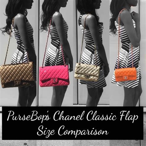 chanel classic flap jumbo vs medium|chanel classic flap size comparison.